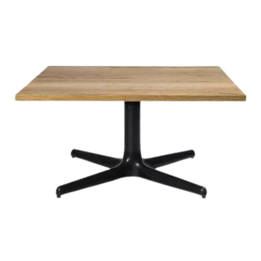 MESA RESOL TOLEDO WOOD 70 x 70 | Mesa Auxiliar para Sala de Estar | 36 cm | Estructura Aluminio | Melamina Efecto Madera | Interior - 06165 - Resol - NOGAL BEAT - Mesas