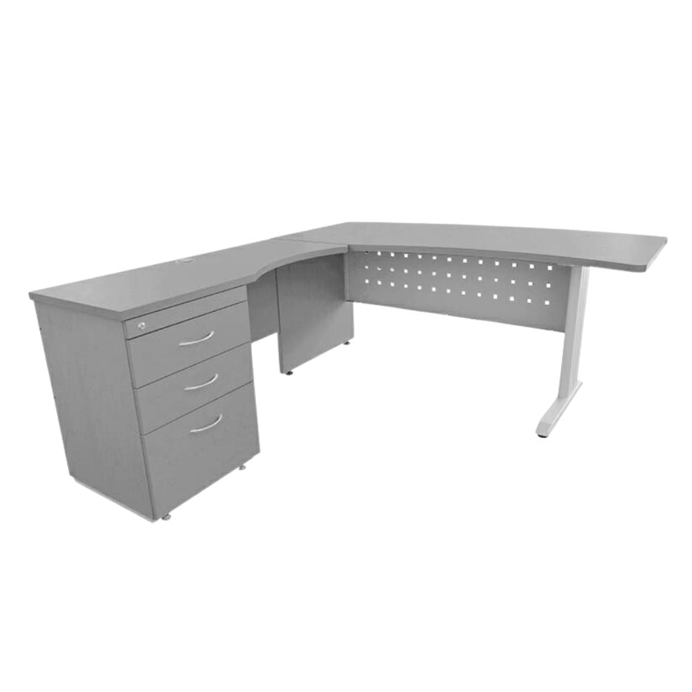 Modulo para Instituciones - OFIK MILAN 201 - Varios Colores - 3 Gavetas - 201 - OFIK - NOGAL BEAT - Escritorio