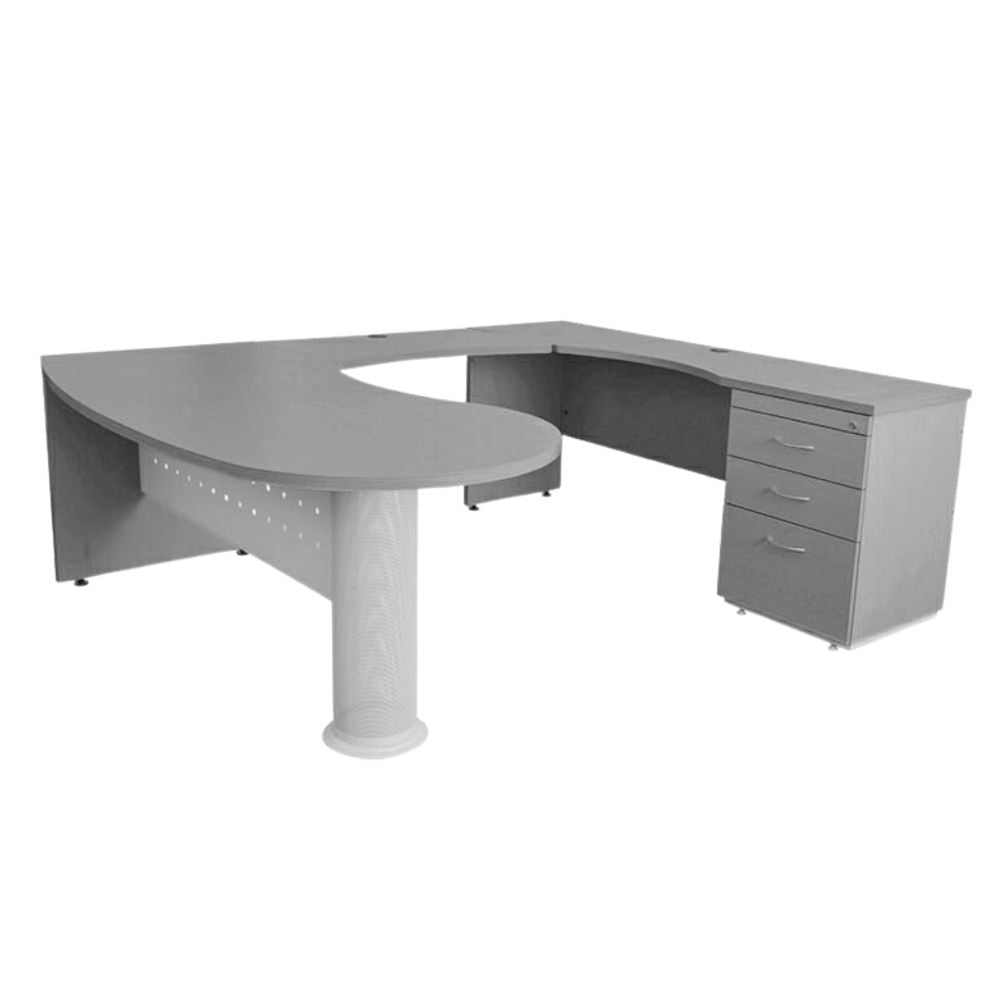 Modulo para Oficina - OFIK TRIESTE 205 - Varios Colores - 3 Gavetas - 205 - OFIK - NOGAL BEAT - Escritorio