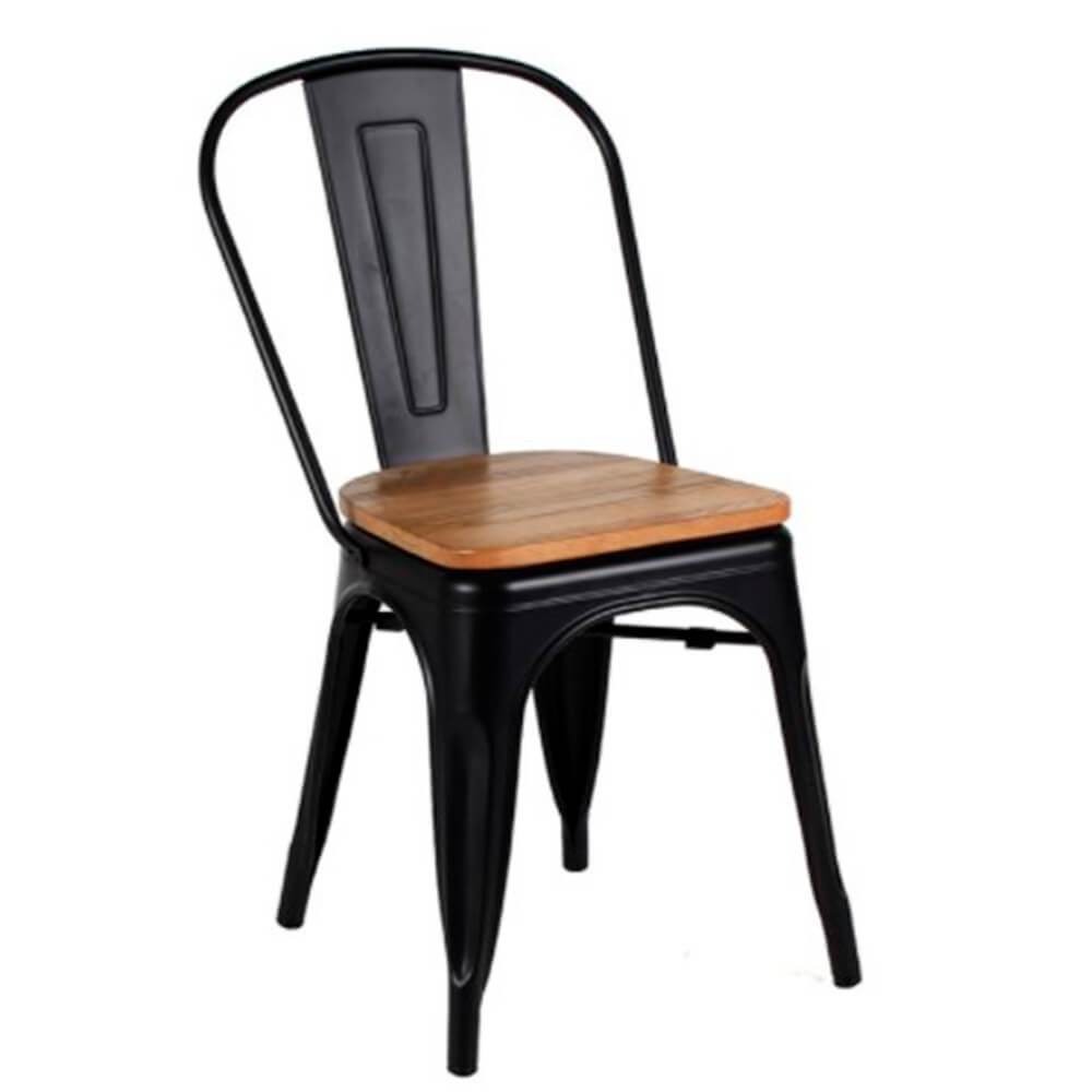 Nogal Beat Bolton Tipo Tolix Madera Silla Comercial Restaurante Interior Cafeteria Zona de Comida - SILLA BOLTON MADERA - MDO - NOGAL BEAT - Sillas