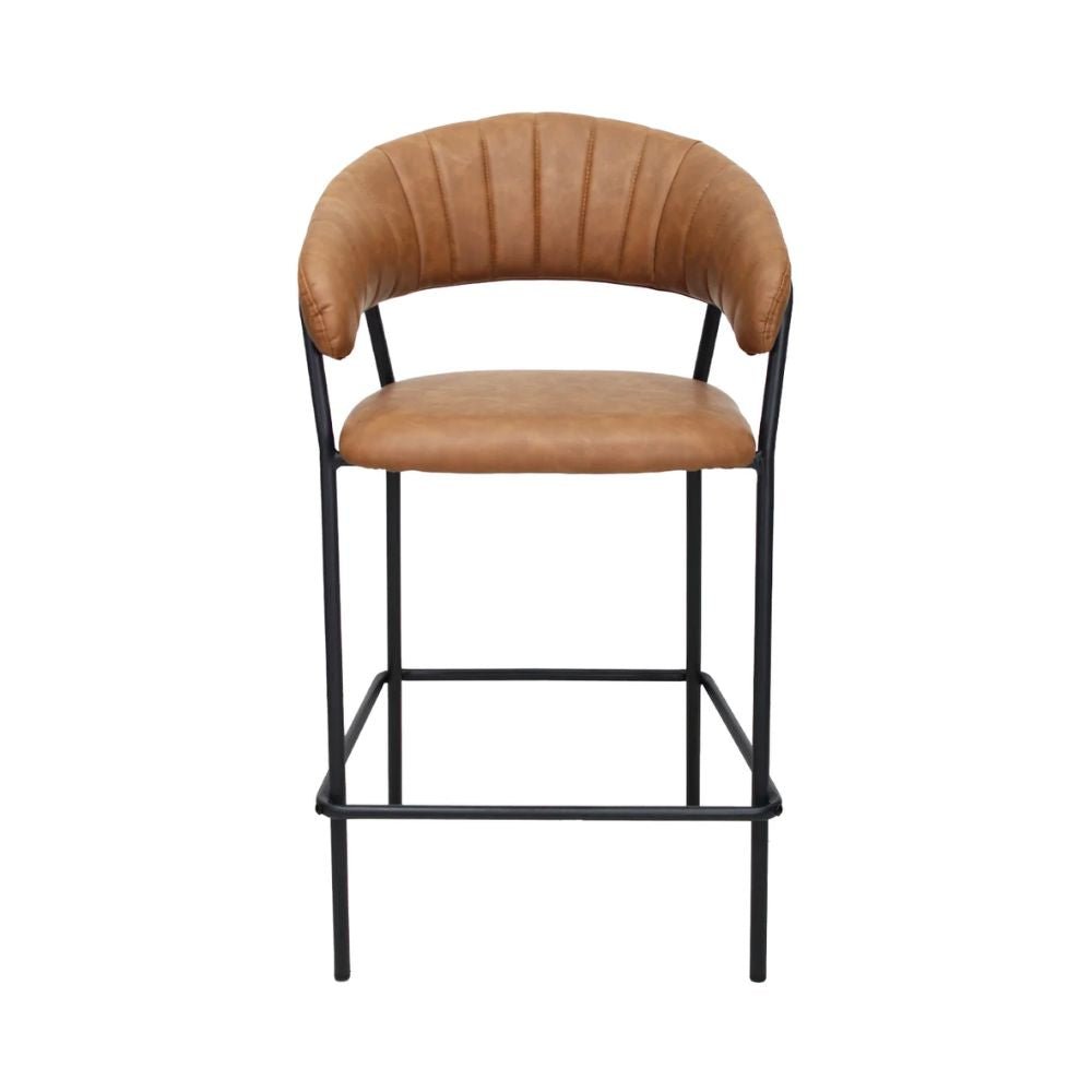 NOGAL BEAT CACERES 65 CM W29 | Banco Decorativo Ocasional | 65 cm | Base 4 Puntas | Varios Colores | Interior - SILL0904435 - Mundo In - NOGAL BEAT - Banco para bar