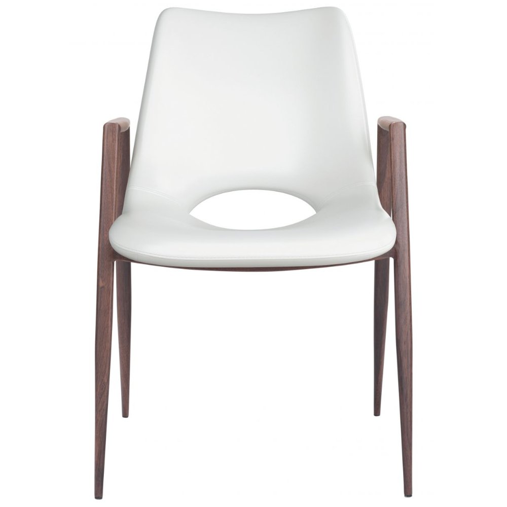 NOGAL BEAT DESI | Silla para Comedor Restaurante Cafeteria | Varios Colores | Piel Sintetica | Interior - 109068 - Zuo - NOGAL BEAT -