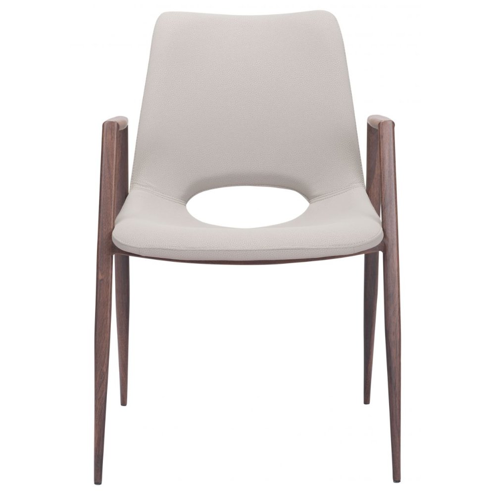 NOGAL BEAT DESI | Silla para Comedor Restaurante Cafeteria | Varios Colores | Piel Sintetica | Interior - 101696 - Zuo - NOGAL BEAT -