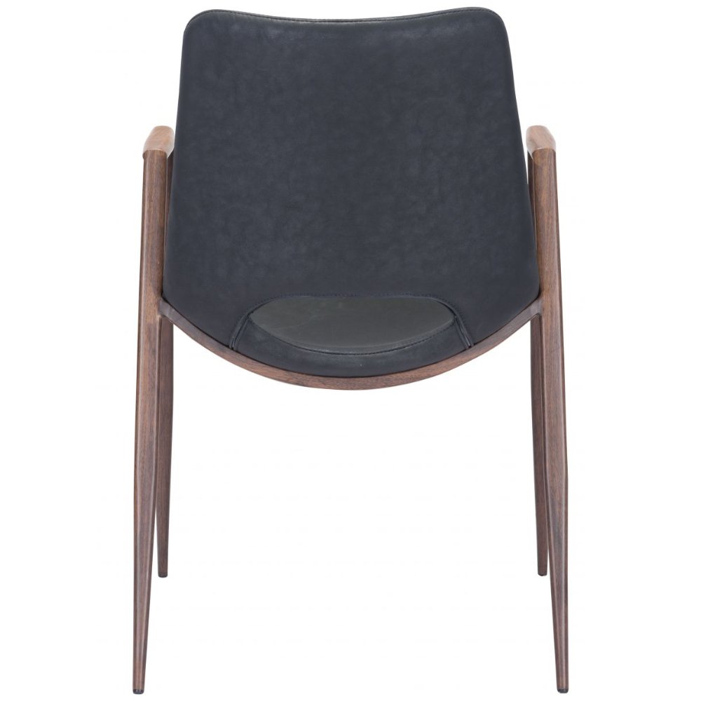 NOGAL BEAT DESI | Silla para Comedor Restaurante Cafeteria | Varios Colores | Piel Sintetica | Interior - 101694 - Zuo - NOGAL BEAT -