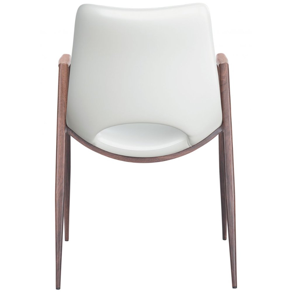 NOGAL BEAT DESI | Silla para Comedor Restaurante Cafeteria | Varios Colores | Piel Sintetica | Interior - 109068 - Zuo - NOGAL BEAT -