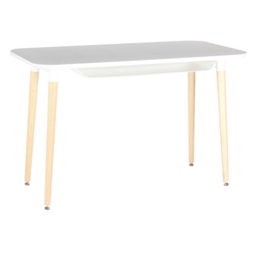 Nogal Beat Escritorio Berlin 120 Cm Cubierta Mdf Patas De Madera Interior - ESCRITORIO BERLIN - MDO - NOGAL BEAT - Mesas