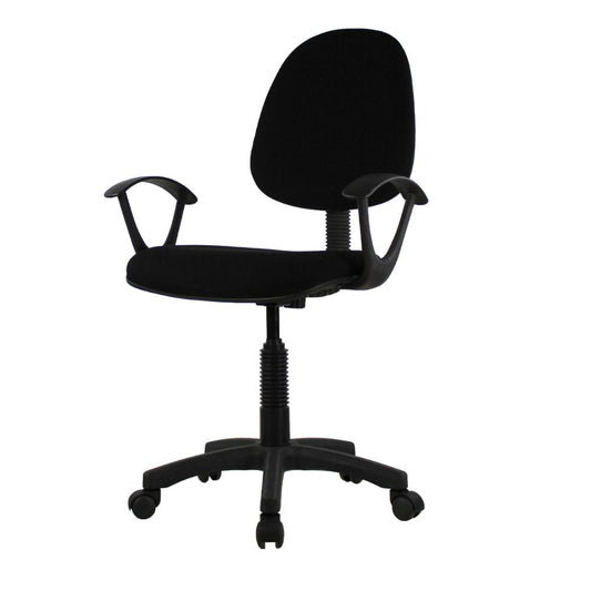 SILLA KINGSTRONG JM-009 SILL0360351 | Silla Secretarial Uso Oficina Laboral para Escritorio | Descansabrazos | Base Estrella Rodajas | Tapizado Tela | Interior