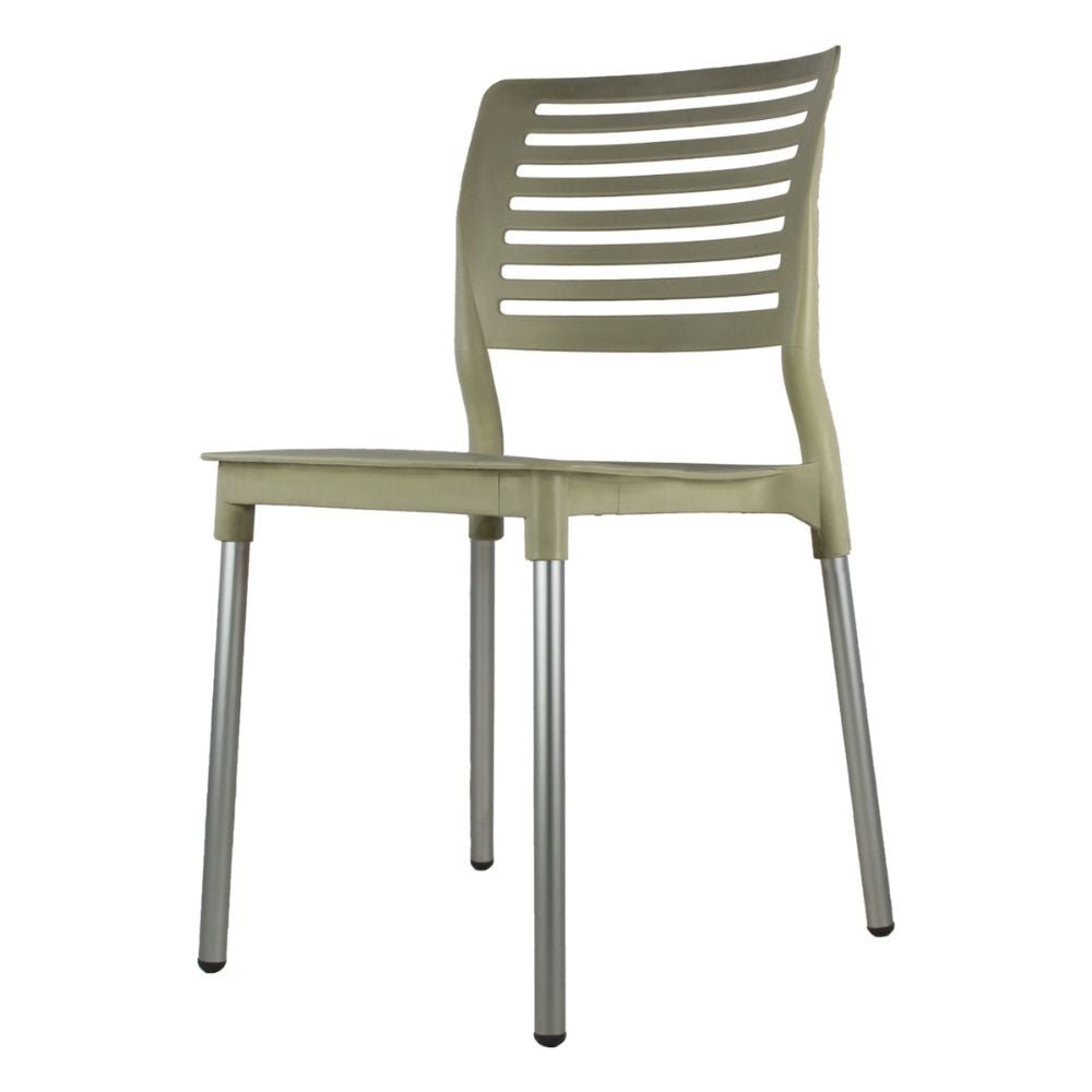 SILLA KINGSTRONG JM GALERI SILL0020315 | Silla Estilizada Jardín Comedor | Base 4 Puntas | Terminado Anodizado | Polipropileno | Interior + Exterior