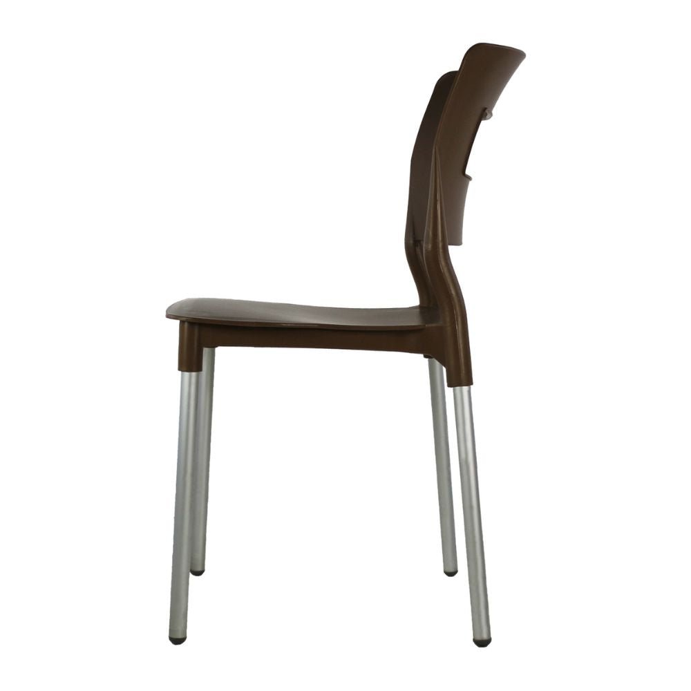 SILLA KINGSTRONG JM VALENIA SILL0020317 | Silla Estilizada Terraza Jardín Comedor | Base 4 Puntas | Terminado Anodizado | Polipropileno | Interior + Exterior | Resorts Salas de Espera Lugares de Eventos Isla de Cocina Sala de Estar Asiento Adicional Espacios Comerciales