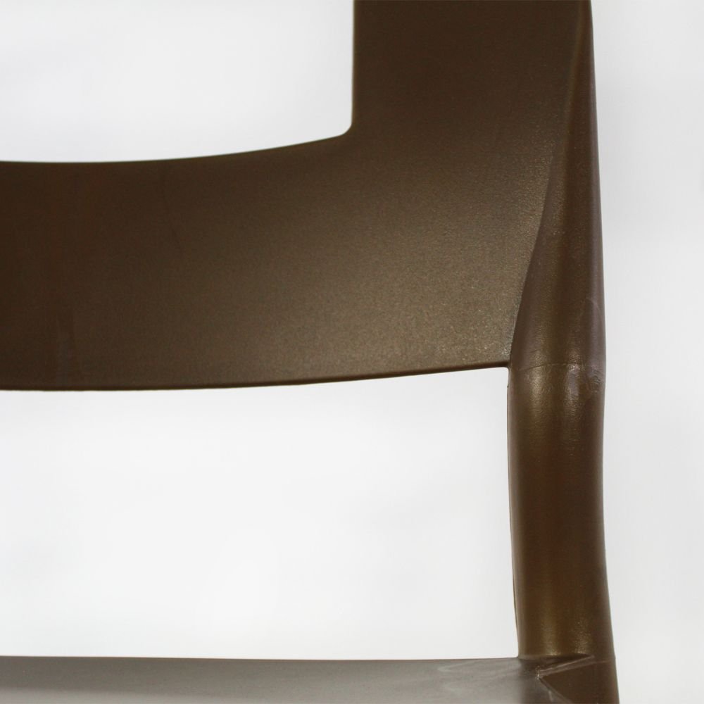 SILLA KINGSTRONG JM VALENIA SILL0020317 | Silla Estilizada Terraza Jardín Comedor | Base 4 Puntas | Terminado Anodizado | Polipropileno | Interior + Exterior | Resorts Salas de Espera Lugares de Eventos Isla de Cocina Sala de Estar Asiento Adicional Espacios Comerciales