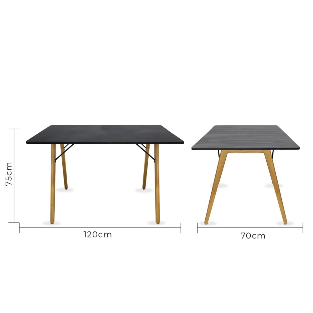 Nogal Beat Mesa Frankfurt Rectagunlar 120x70 - MESA0641594 - Mundo In - NOGAL BEAT -