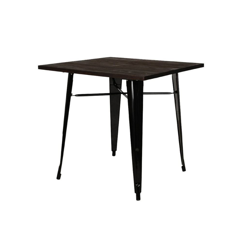 Nogal Beat Mesa Gante 80x80 Tipo Tolix Diseño Industrial para Restaurante - MESA0360231 - Mundo In - NOGAL BEAT -