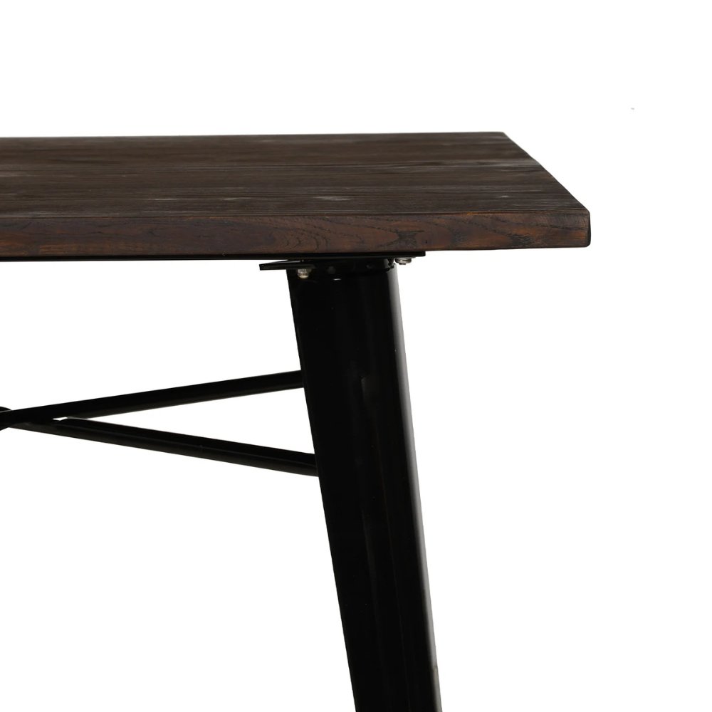 Nogal Beat Mesa Gante 80x80 Tipo Tolix Diseño Industrial para Restaurante - MESA0360231 - Mundo In - NOGAL BEAT -