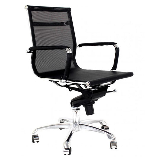 Nogal Beat Silla Cádiz Malla Oficina Operativa Respaldo Bajo Interior - CÁDIZ MALLA RESPALDO BAJO - MDO - NOGAL BEAT - Sillas