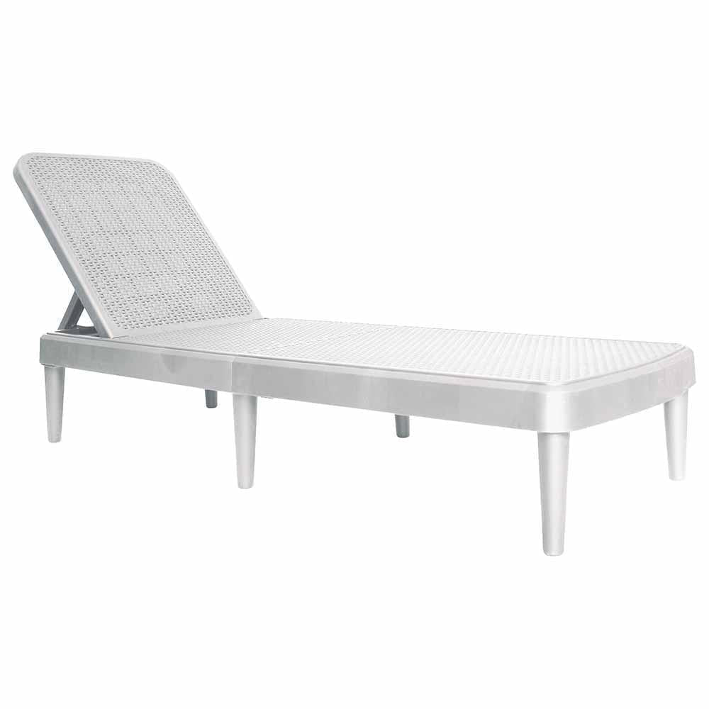 CAMASTRO OFFIHO TAHITI OHV-7030 | Camastro para Playas Hoteles Albercas | Resistente Rayos UV Ambiente Salino | Imitación Mimbre Polipropileno | Interior + Exterior| Terrazas Jardín Casa Verano Diseño Interior Interiorismo Piscina Hostal Loft