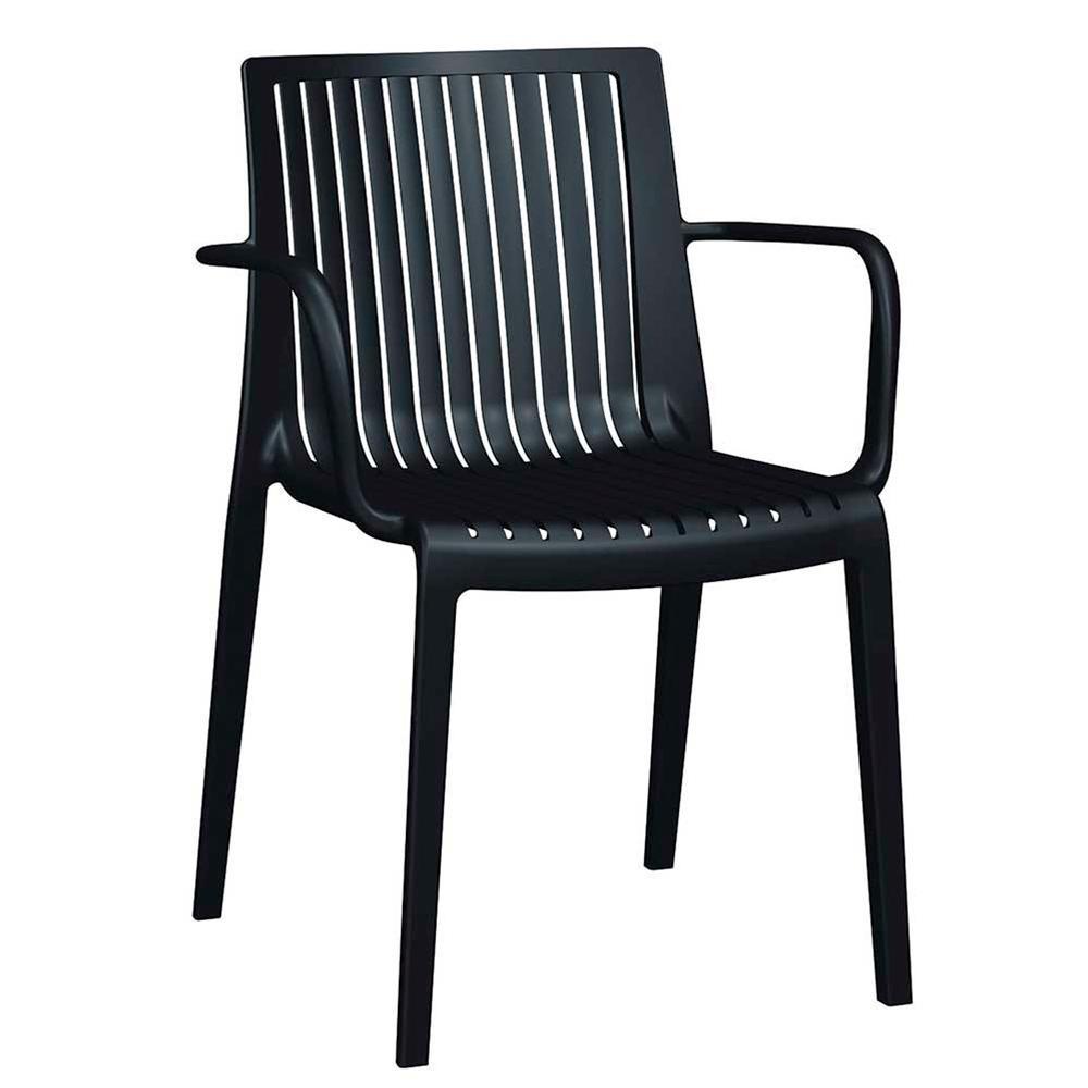 Silla de terraza Offiho Milos OHV-7203A en polipropileno con brazos, una sola pieza, varios colores.