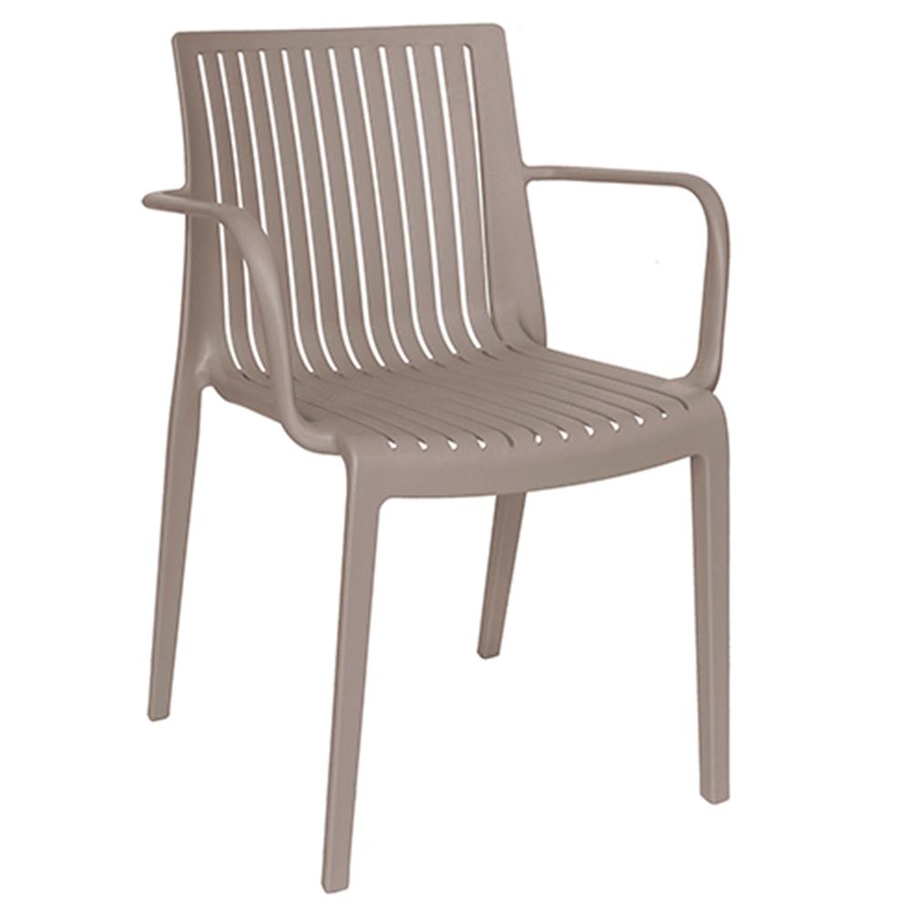 Silla de terraza Offiho Milos OHV-7203A en polipropileno con brazos, una sola pieza, varios colores.