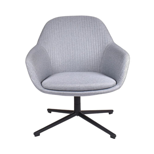 Silla de visita OFFIHO FABRIZIA OHV-128 estilo lounge tapizada con brazos y base estrella de cuatro puntas