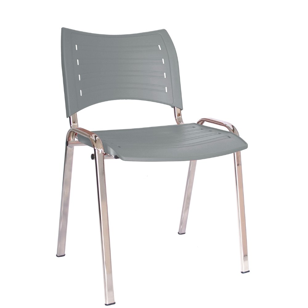 Silla de visita Offiho Innova OHV-2700CR con estructura cromada y asiento de polipropileno en varios colores
