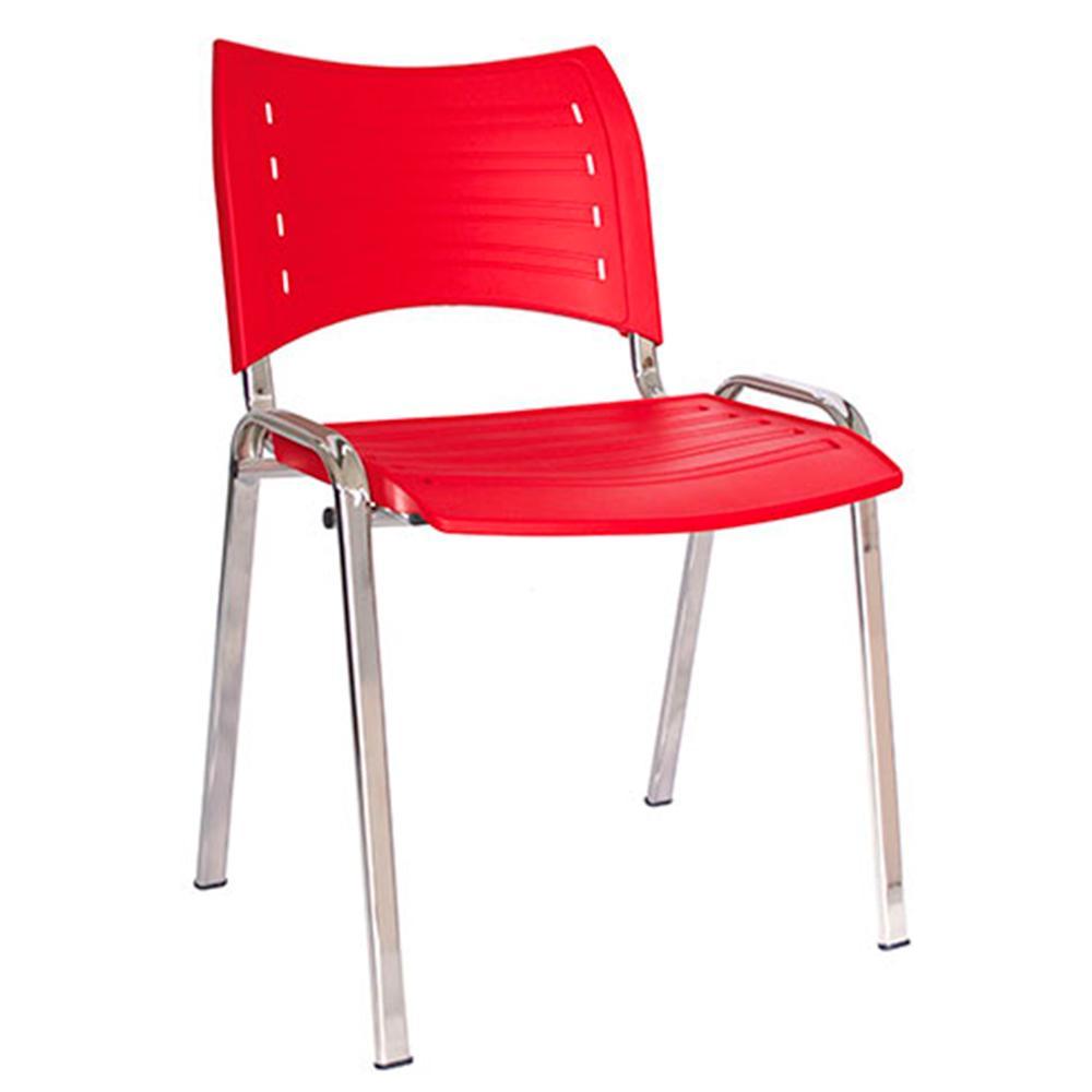 Silla de visita Offiho Innova OHV-2700CR con estructura cromada y asiento de polipropileno en varios colores