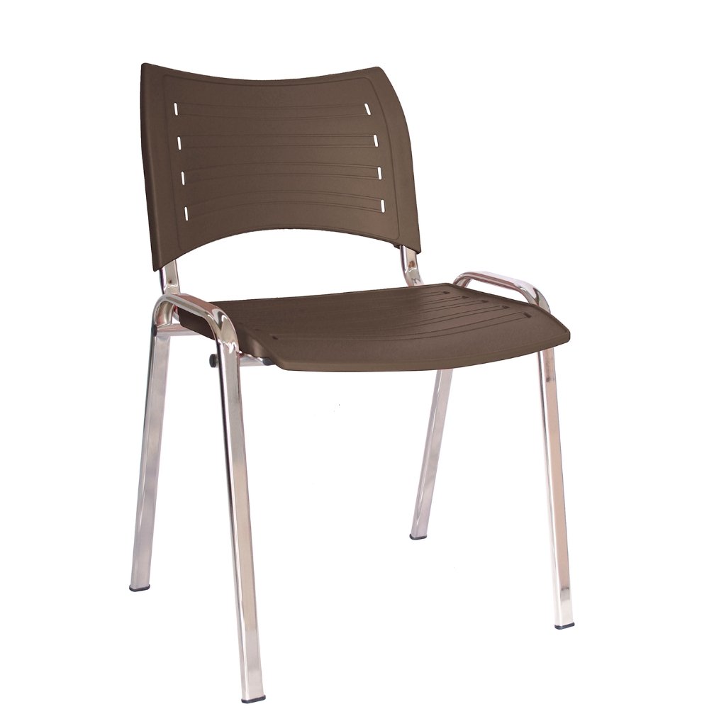 Silla de visita Offiho Innova OHV-2700CR con estructura cromada y asiento de polipropileno en varios colores