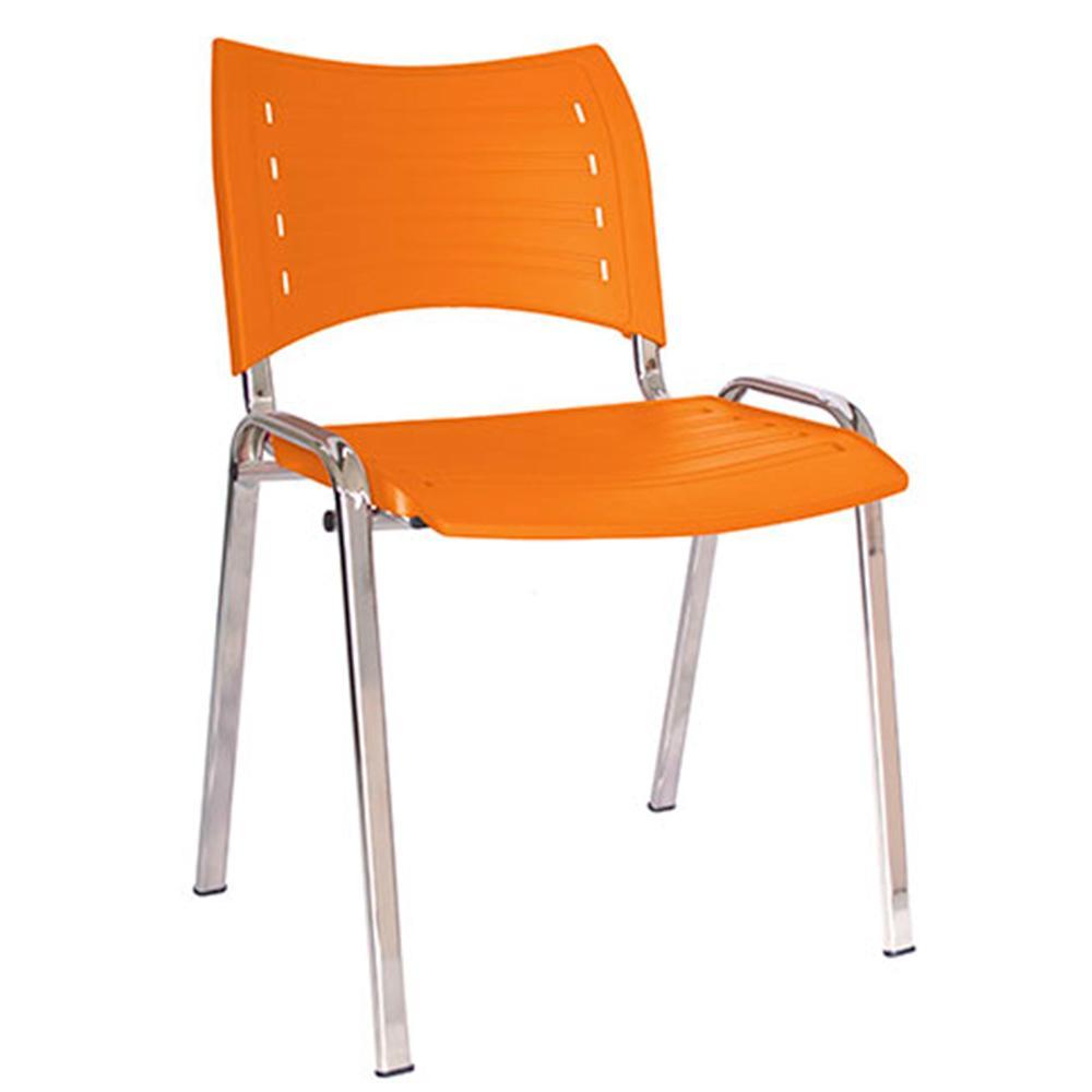 Silla de visita Offiho Innova OHV-2700CR con estructura cromada y asiento de polipropileno en varios colores
