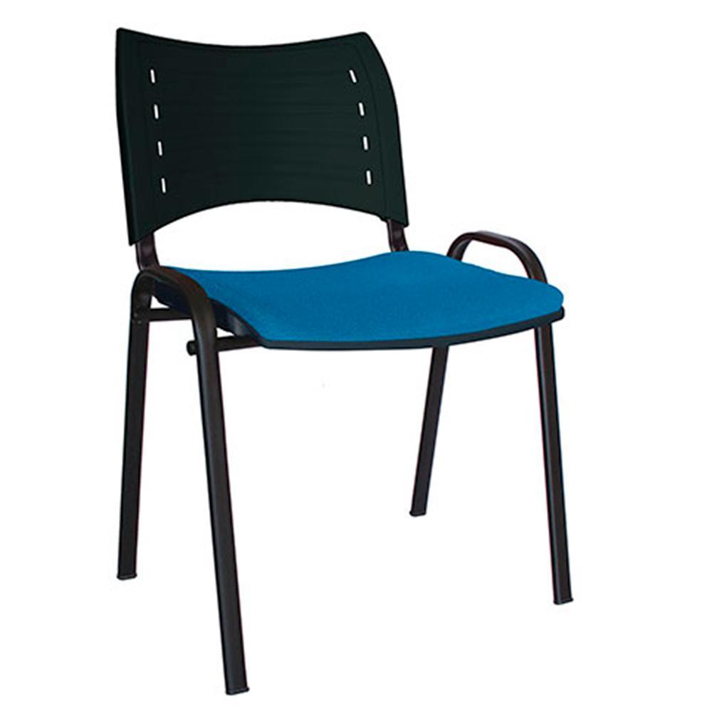 Silla de visita Offiho Innova OHV-3000 con respaldo de polipropileno, asiento tapizado y base de cuatro puntas