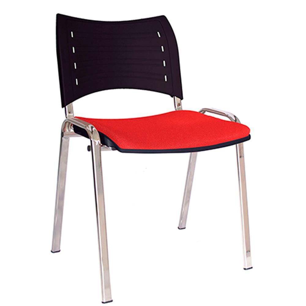 Silla de visita Offiho Innova OHV-3000CR con base cromada y asiento y respaldo tapizados de colores