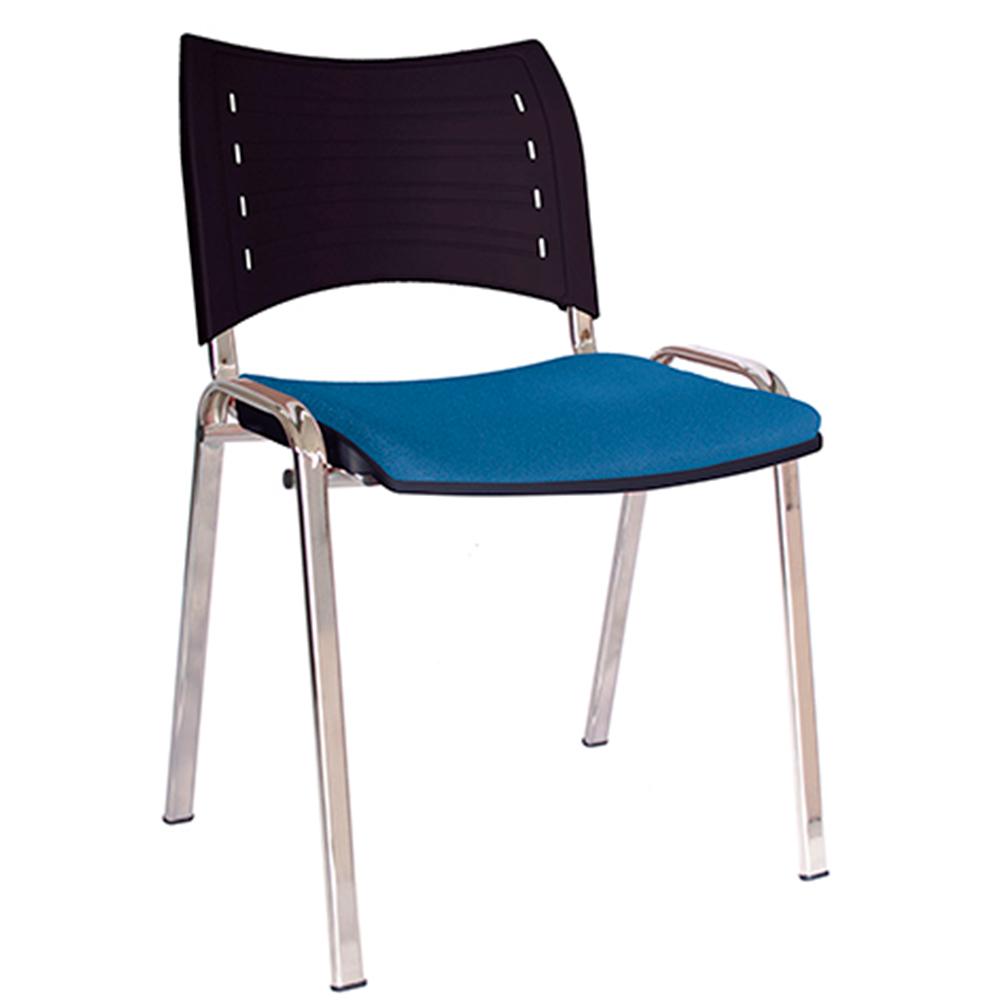 Silla de visita Offiho Innova OHV-3000CR con base cromada y asiento y respaldo tapizados de colores