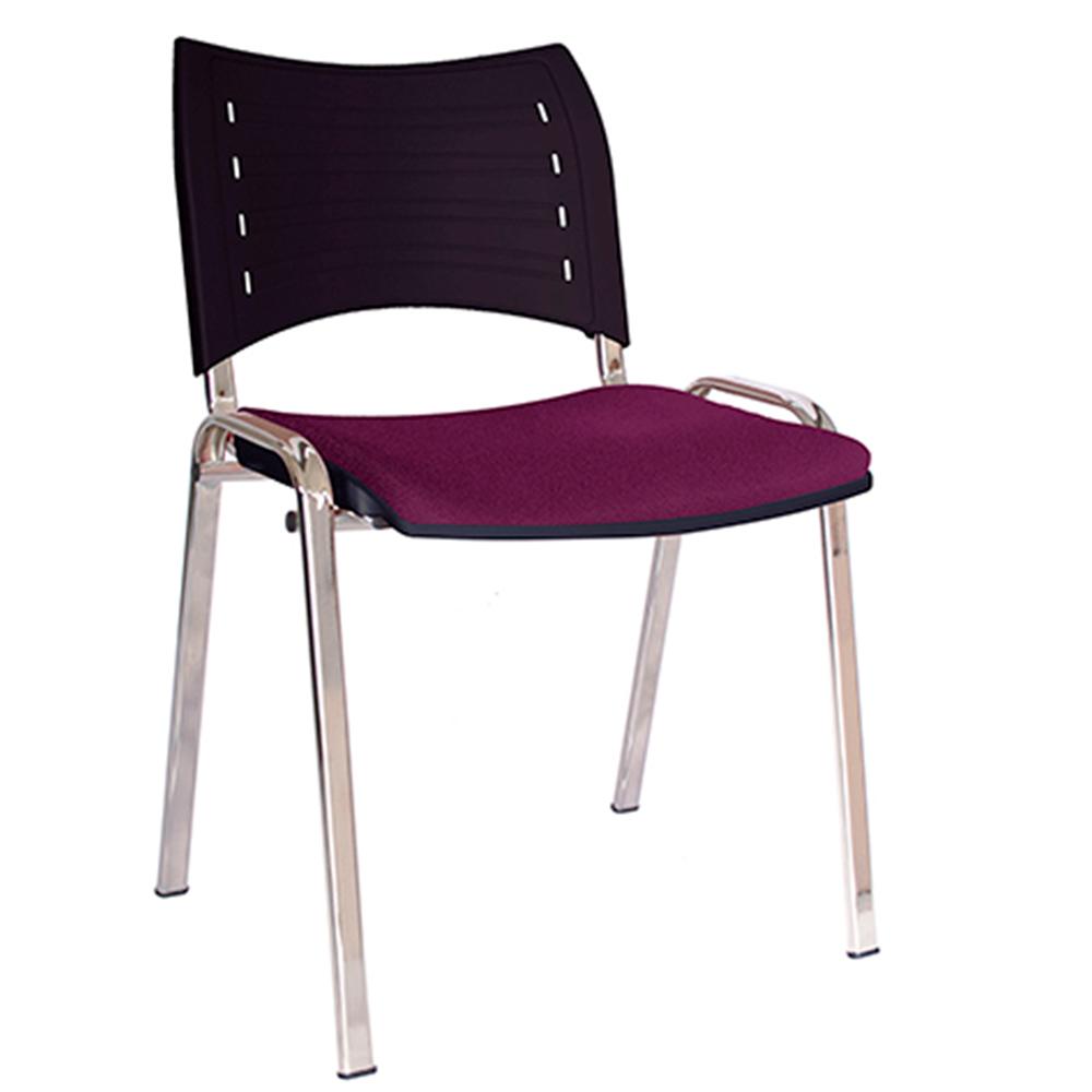 Silla de visita Offiho Innova OHV-3000CR con base cromada y asiento y respaldo tapizados de colores