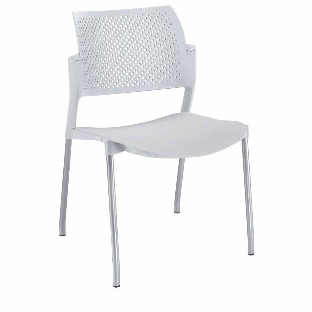 Silla de visita OFFIHO KYOS OHV-310 con base de cuatro patas de acero y asiento de polipropileno.