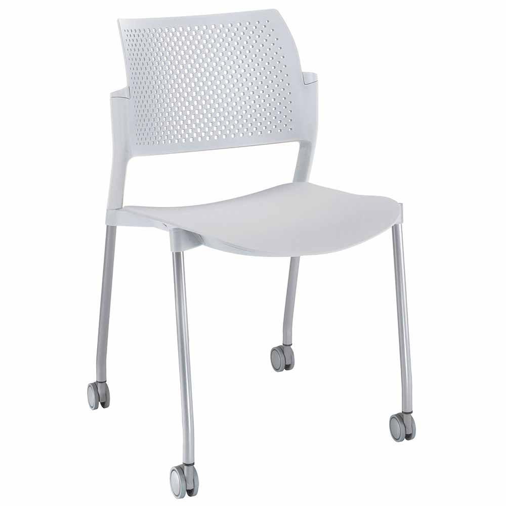 Silla de visita OFFIHO KYOS OHV-311 con asiento y respaldo de polipropileno y base con rodajas