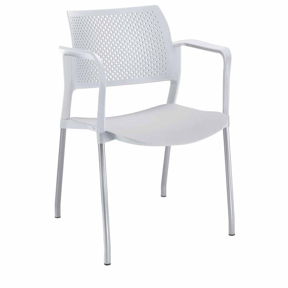 Silla de visita OFFIHO KYOS OHV-312 con asiento y respaldo en polipropileno sobre estructura de acero de 4 patas