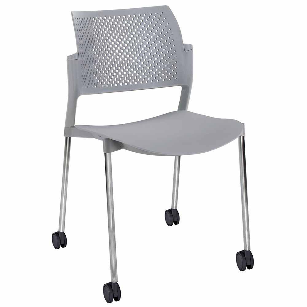 Silla de visita OFFIHO KYOS OHV-316CR con estructura cromada y asiento y respaldo en polipropileno