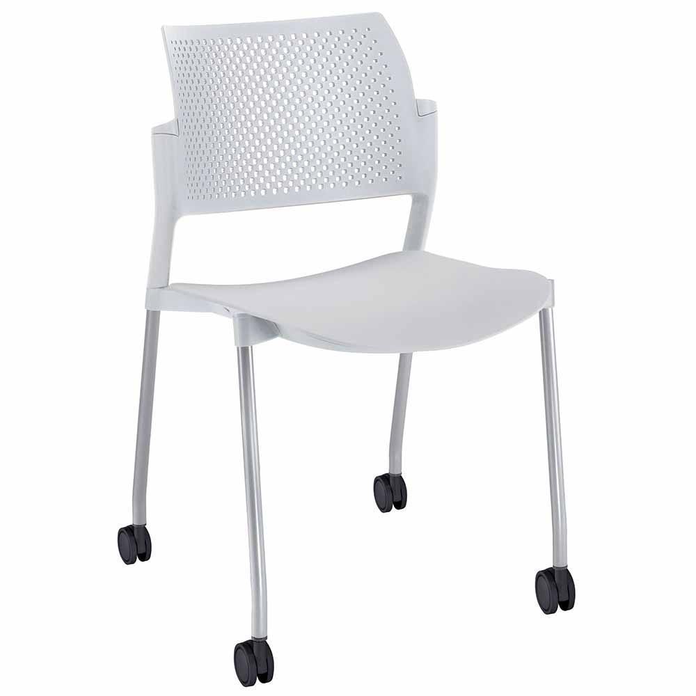 Silla de visita OFFIHO KYOS OHV-316CR con estructura cromada y asiento y respaldo en polipropileno