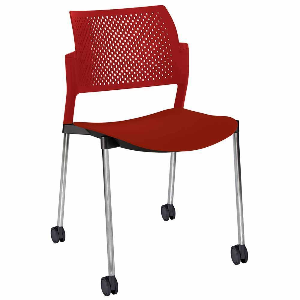 Silla de visita OFFIHO KYOS OHV-316CR con estructura cromada y asiento y respaldo en polipropileno