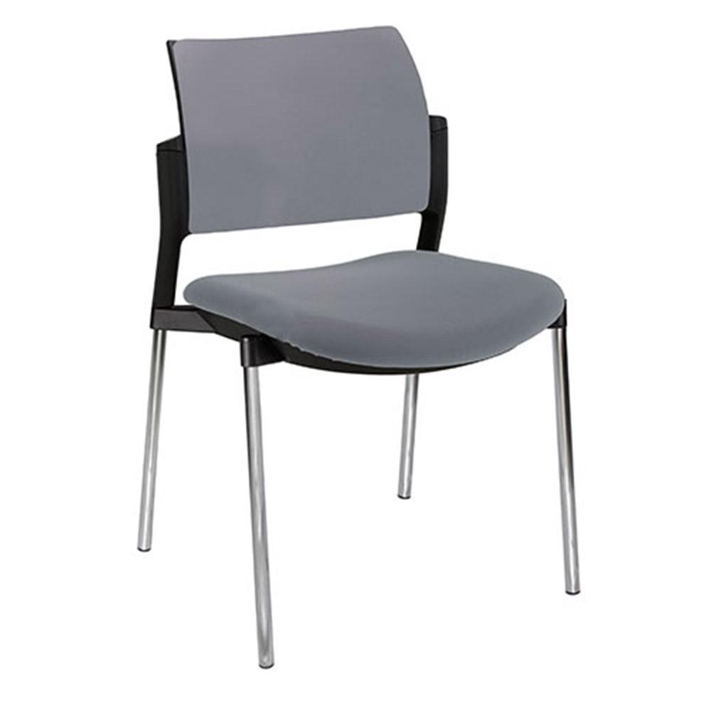 SILLA OFFIHO KYOS OHV-333CR | Silla Sala Juntas Conferencias | Base 4 Puntas Cromo | Respaldo y Asiento Tapizado | Interior | Escritorio Institución Gubernamental Auditorio Sala Juntas Conferencias Universidad Cursos