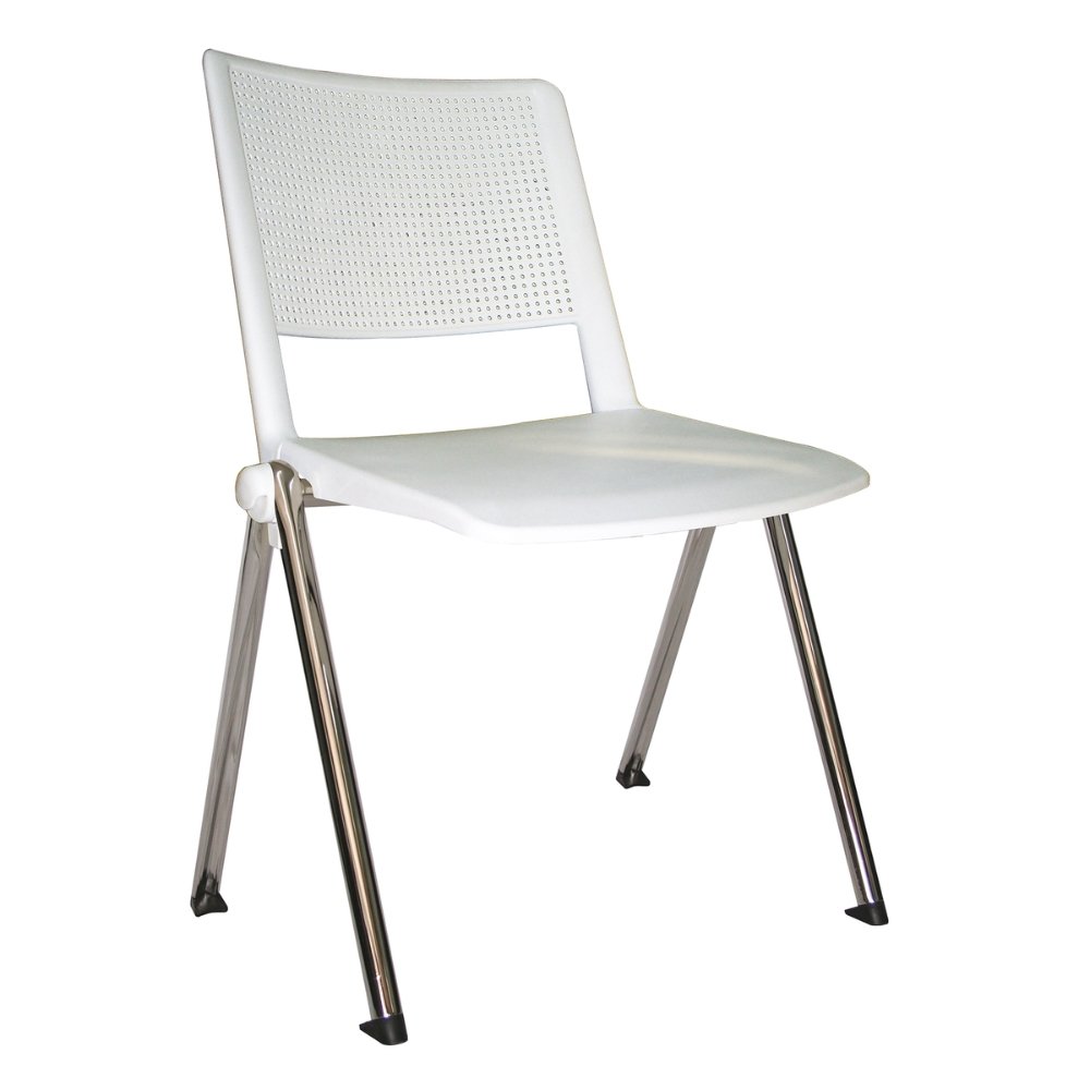 Silla de visita OFFIHO Revolution OHV-86CR de polipropileno con brazos y base cromada de 4 puntas