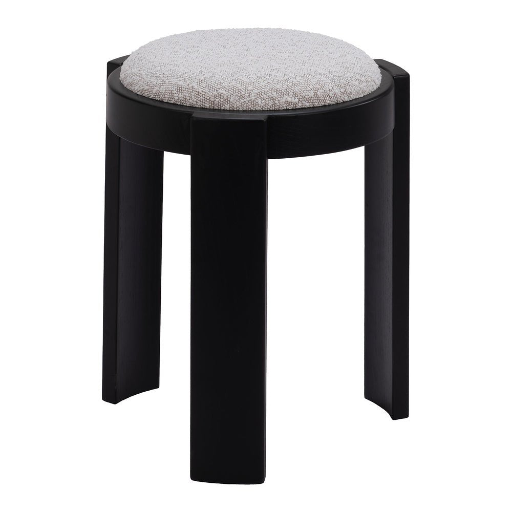 Otomán para Recepción - ZUO BANJUL - Gris Neblina - Tapizado en Tejido Texturizado - 109815 - Zuo - NOGAL BEAT - Taburete