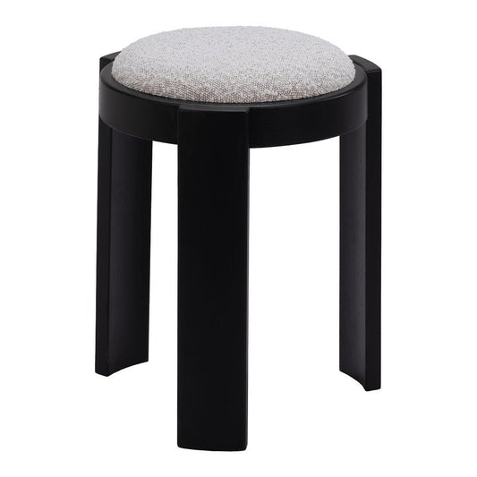 Otomán para Recepción - ZUO BANJUL - Gris Neblina - Tapizado en Tejido Texturizado - 109815 - Zuo - NOGAL BEAT - Taburete