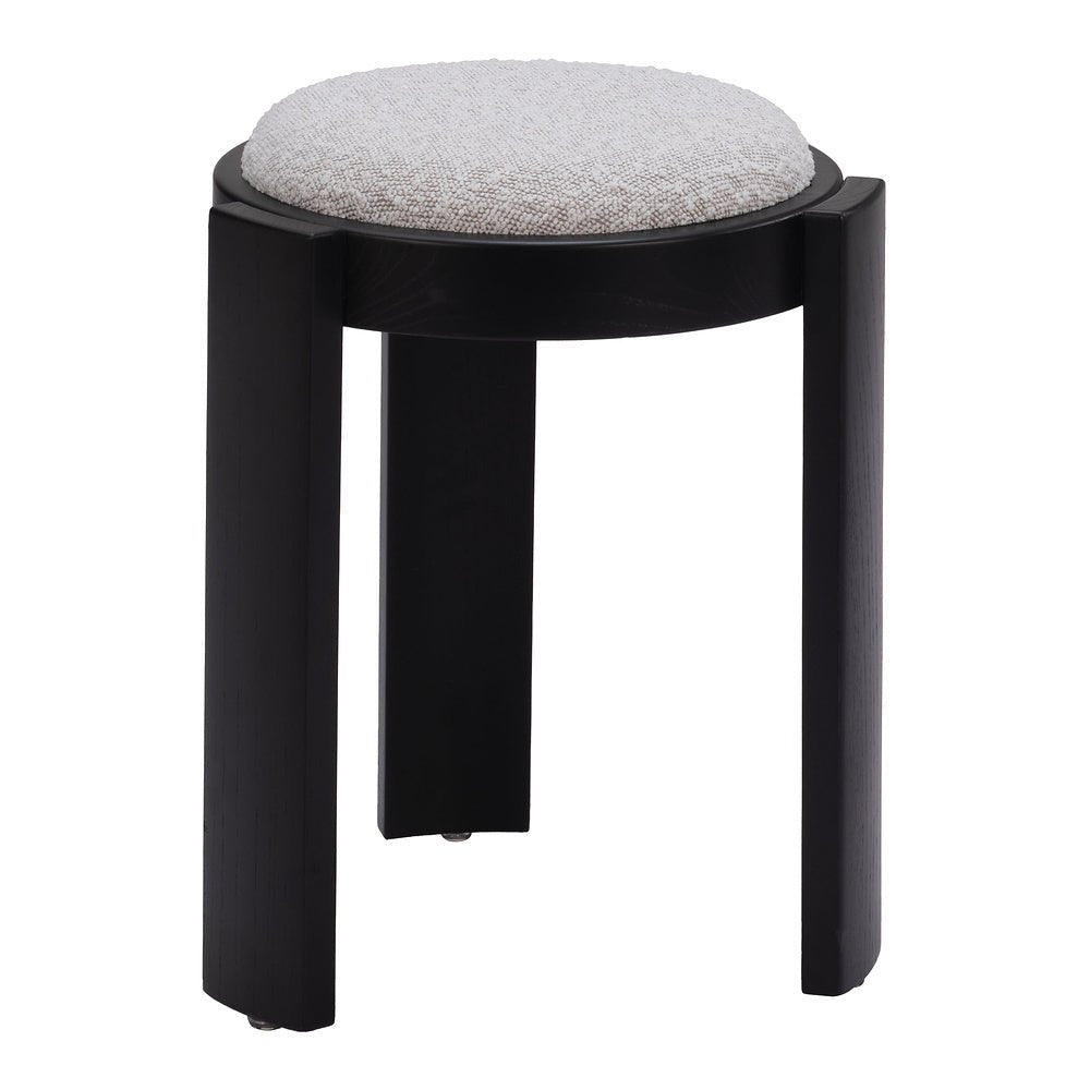 Otomán para Recepción - ZUO BANJUL - Gris Neblina - Tapizado en Tejido Texturizado - 109815 - Zuo - NOGAL BEAT - Taburete