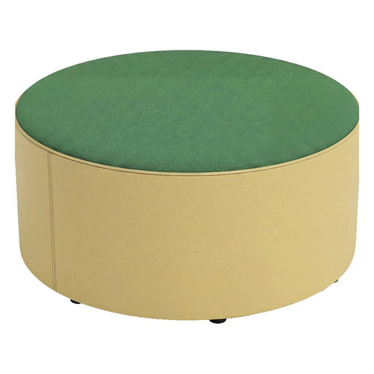 Otomán Redondo para Área de Descanso - GEBESA FOMCORE LOUNGE - Ø 120 cm - Tapizado - GFCO0054812 - GEBESA - NOGAL BEAT - Taburete
