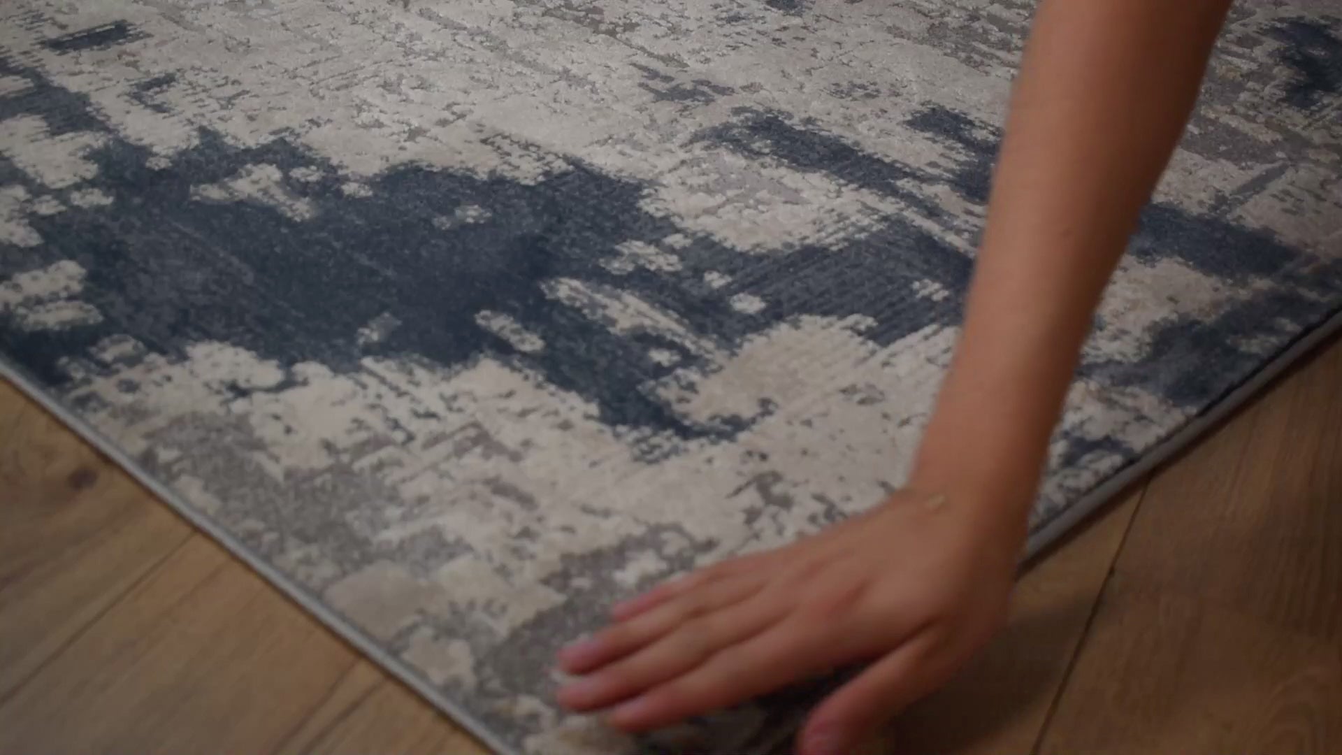 TAPETE LAVIN MARDIN T4007 | Tapete Decorativo para Recepción Hotel Hogar Departamento Sala | AZUL CREMA | Varias Medidas | Rectangular | Interior