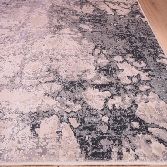 TAPETE LAVIN BELMA U6026 | Tapete Decorativo para Recepción Hotel Hogar Departamento Sala | PLATA NEGRO | Varias Medidas | Rectangular | Interior Recepción Hotel Hogar Sala de estar