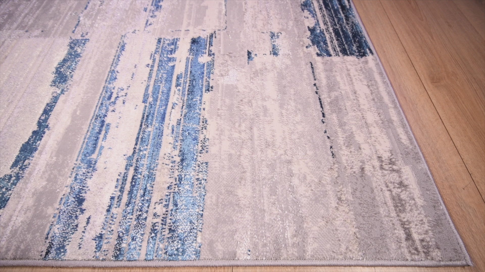 TAPETE LAVIN DENIZ U7015 | Tapete Decorativo para Recepción Hotel Hogar Departamento Sala | GRIS CREMA AZUL | Varias Medidas | Rectangular | Interior Recepción Hotel Hogar Sala de estar