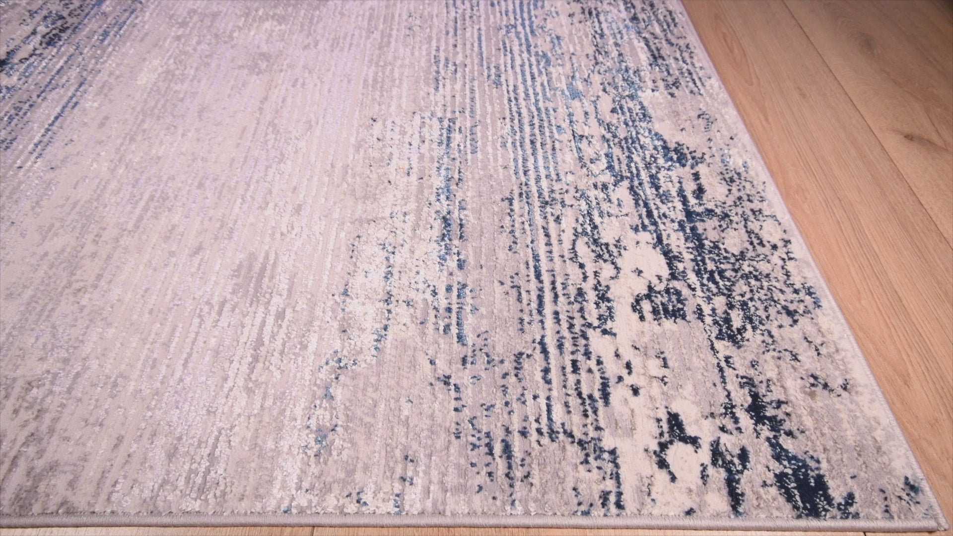 TAPETE LAVIN DENIZ U7018 | Tapete Decorativo para Recepción Hotel Hogar Departamento Sala | GRIS CREMA AZUL | Varias Medidas | Rectangular | Interior Recepción Hotel Hogar Sala de estar