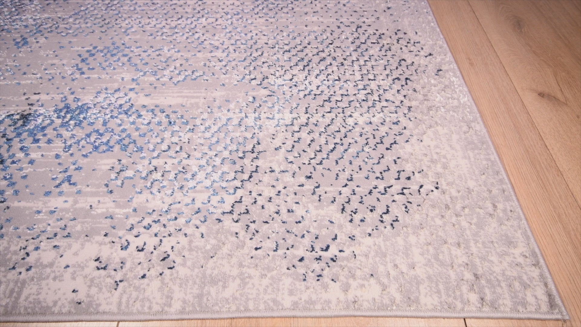 TAPETE LAVIN DENIZ U7014 | Tapete Decorativo para Recepción Hotel Hogar Departamento Sala | GRIS CREMA AZUL | Varias Medidas | Rectangular | Interior Recepción Hotel Hogar Sala de estar