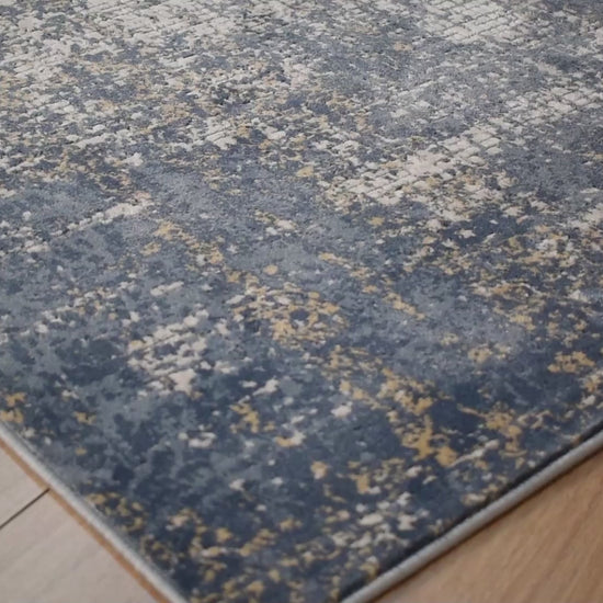 TAPETE LAVIN MARDIN T4004 | Tapete Decorativo para Recepción Hotel Hogar Departamento Sala | AZUL CREMA | Varias Medidas | Rectangular | Interior Recepción Hotel Hogar Sala de estar