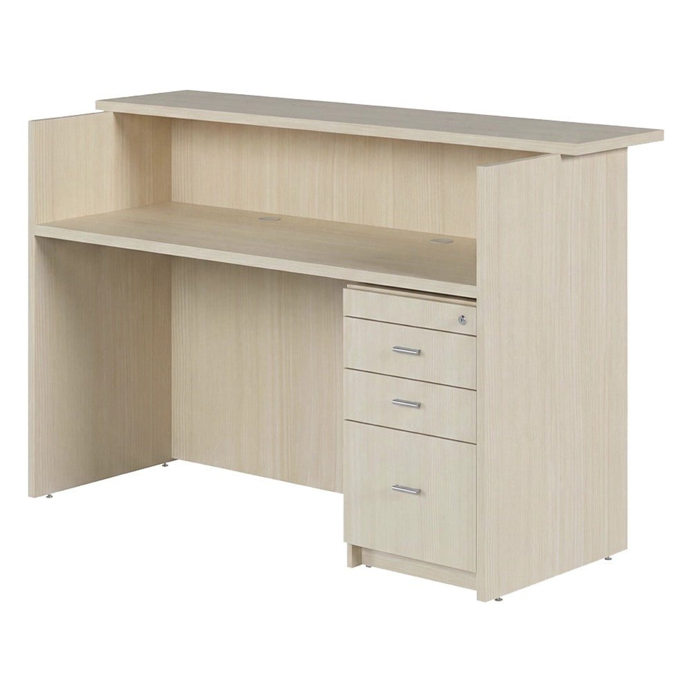 Recepción Recta para Área de Atención - GEBESA PRIME - Frente 170 cm - Estructura de Aglomerado - GBR155 - GEBESA - NOGAL BEAT - Recepción