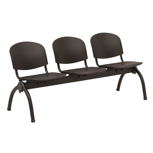 REQUIEZ RE 1073 | Banca Diseño Ergonómico Visita Sala Espera Oficina | 3 Plazas | Polipropileno | Interior - RE 1073 - Requiez - NOGAL BEAT - Banca